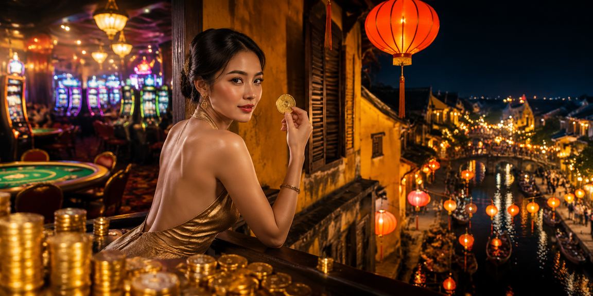 Khung cảnh casino Hội An lung linh với đèn lồng truyền thống